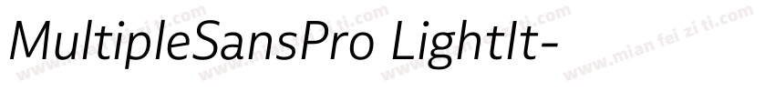 MultipleSansPro LightIt字体转换